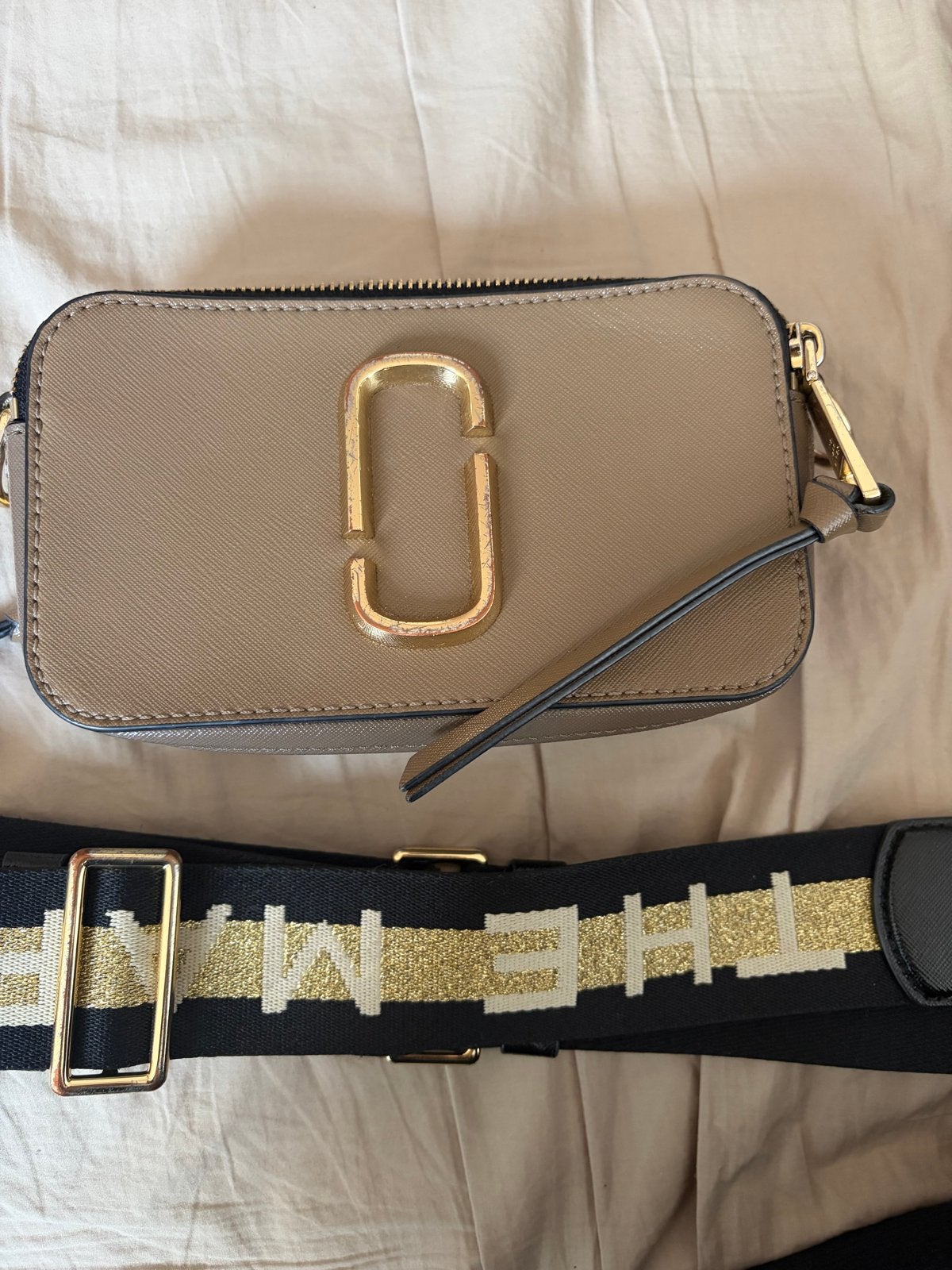 Marc Jacobs The Snapshot Camera Bag Beige, Ophalen of Verzenden, Gebruikt, Beige, Schoudertasje