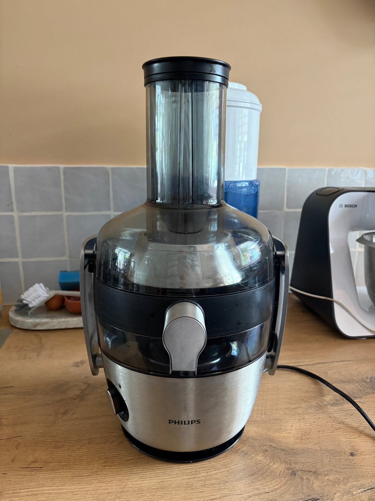 Philips Avance sapcentrifuge / juicer met RVS behuizing, Witgoed en Apparatuur, Juicers, Ophalen, Gebruikt, Elektrisch, Sapcentrifuge