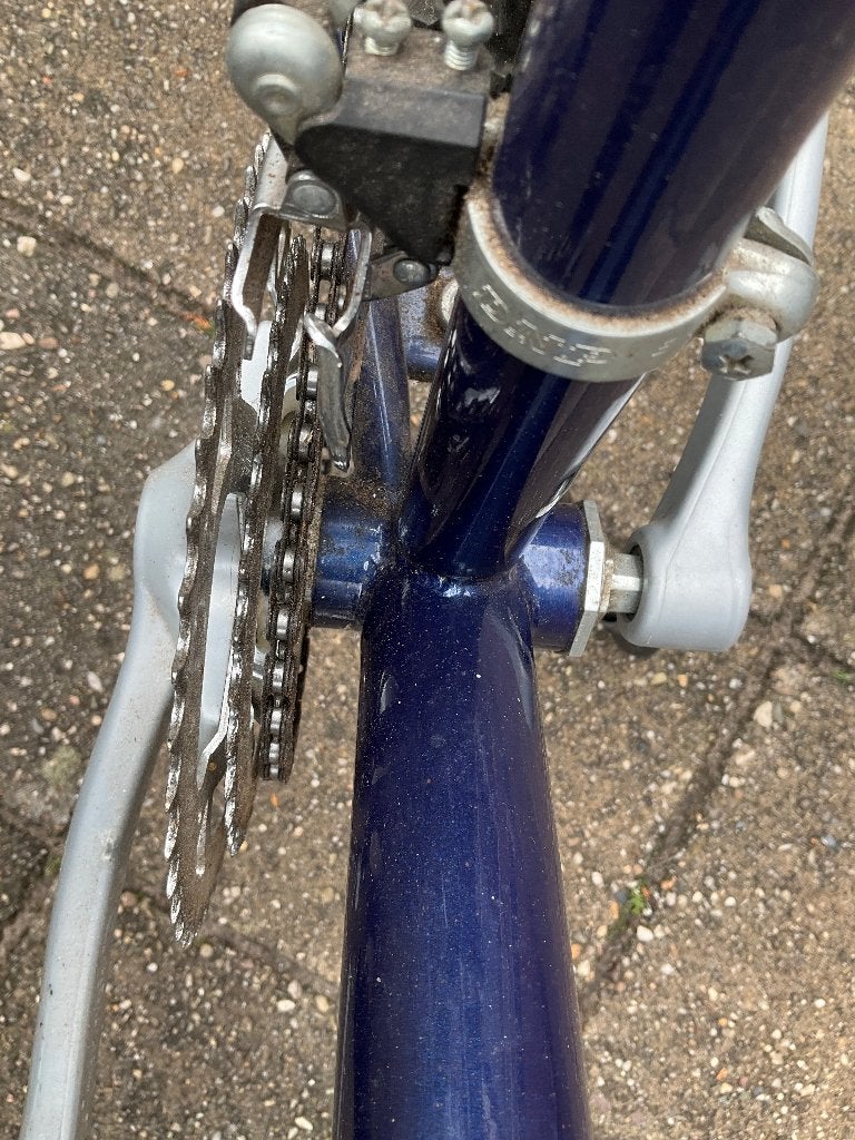 Blauwe mountainbike met versnellingen, Gebruikt, Heren, 49 tot 53 cm, Ophalen