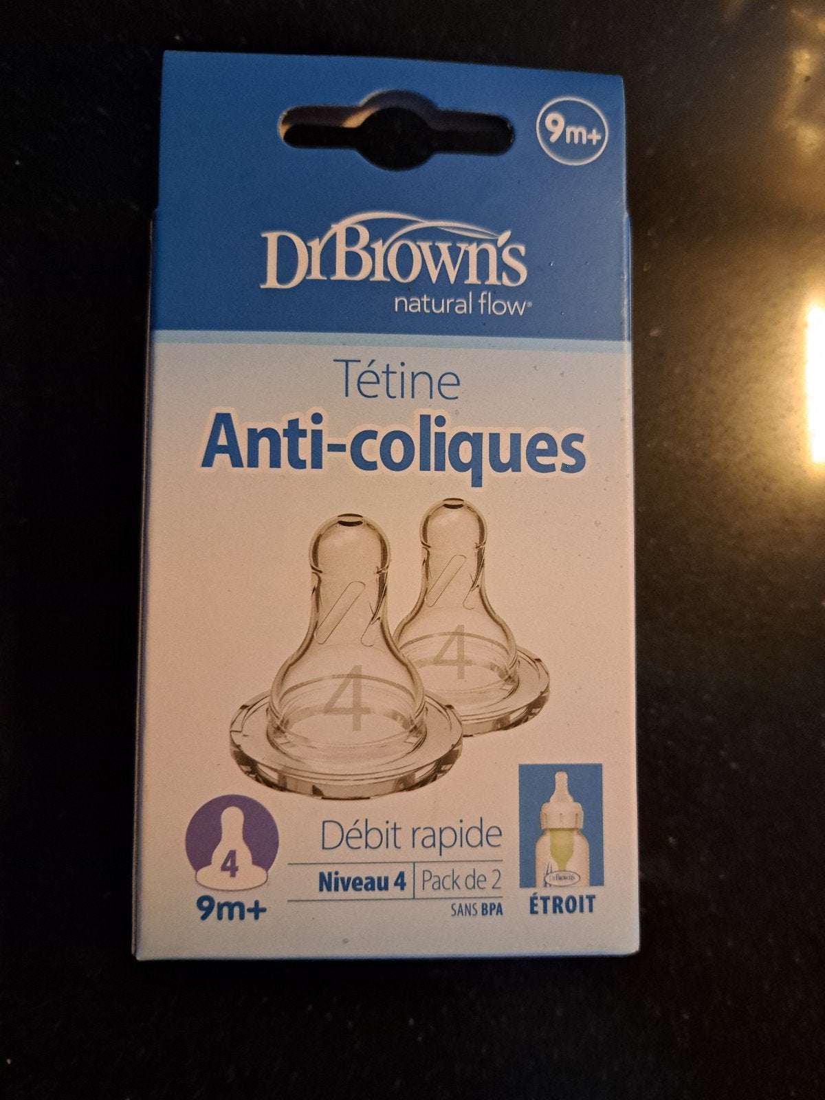 Dr. Brown's Natural Flow Antikoliek Speen Niveau 4 (2 stuks), Ophalen of Verzenden