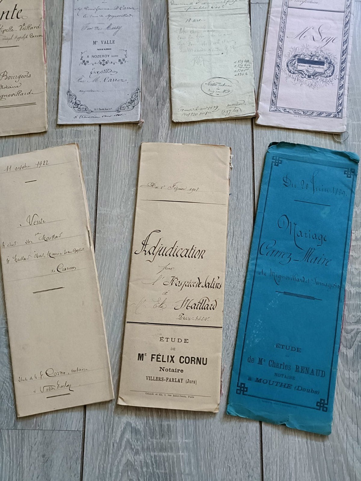 Collectie Oude Franse Notariële Akten (1839-1922), Antiek en Kunst, Ophalen of Verzenden