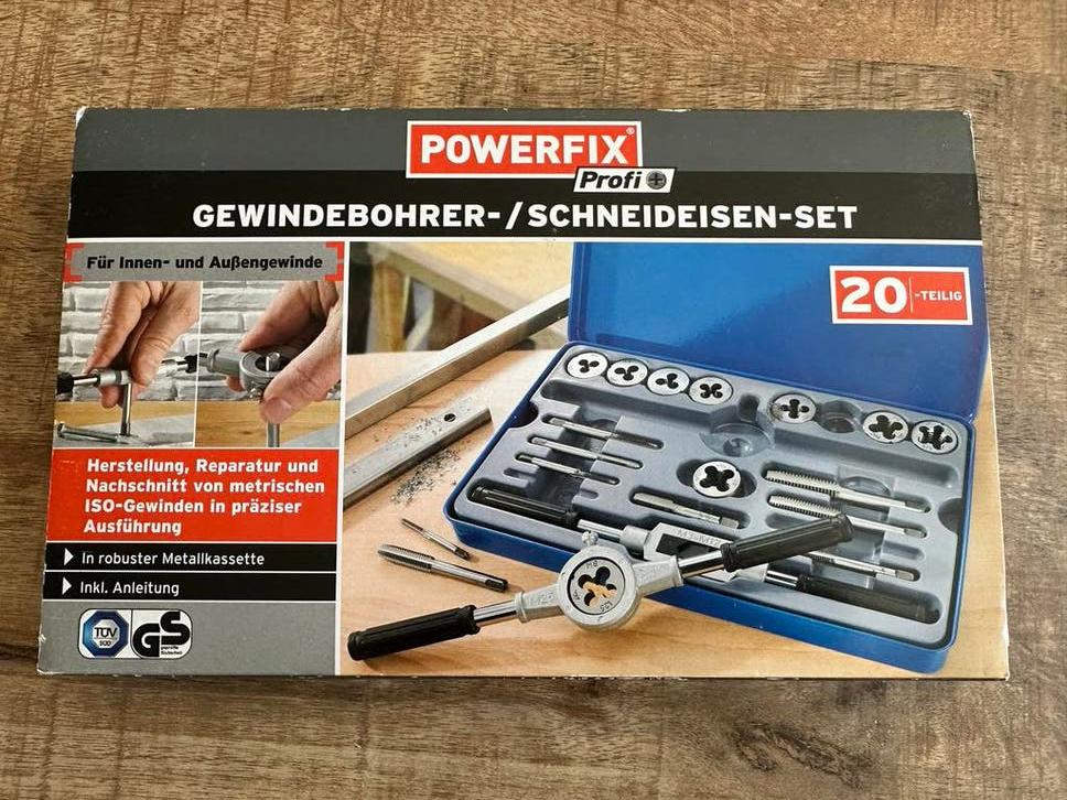 Powerfix Profi schroefdraad en snij-ijzer set.  20-delig, Ophalen of Verzenden, Nieuw