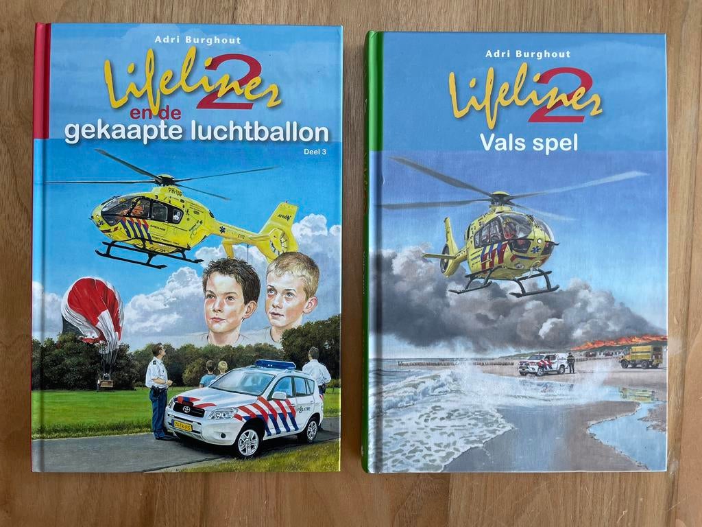 2 boeken uit de Lifeliner-serie, door Adri Burghout, Ophalen of Verzenden, Zo goed als nieuw, Fictie