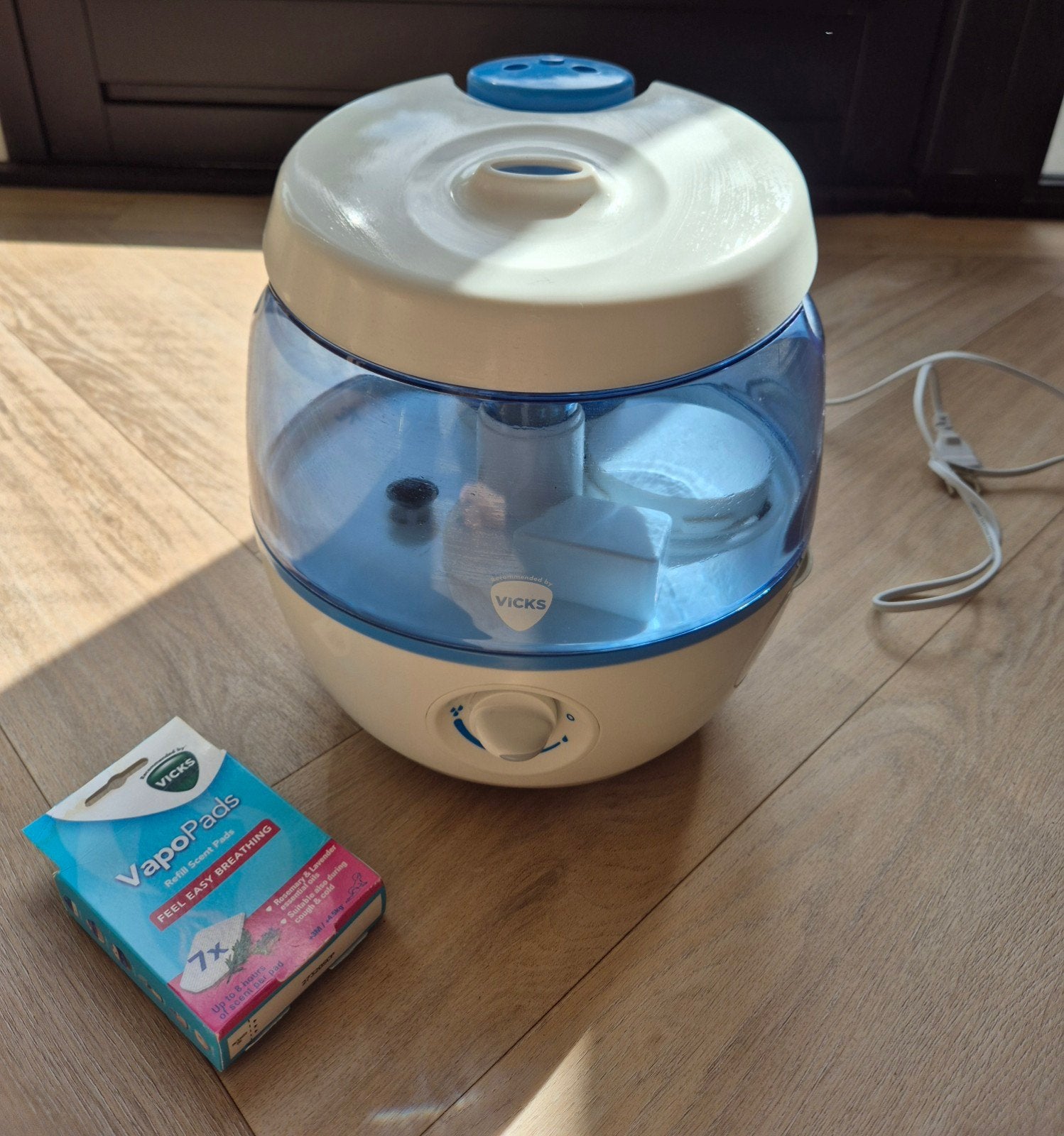 Vicks Ultrasone Luchtbevochtiger Sweet Dreams, Ophalen, Zo goed als nieuw, Wit, Jongetje of Meisje