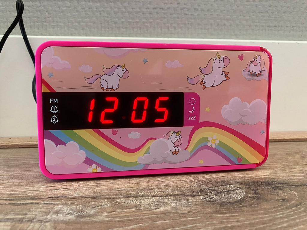 Mooie unicorn wekker nog nooit gebruikt., Ophalen of Verzenden, Zo goed als nieuw, Digitaal