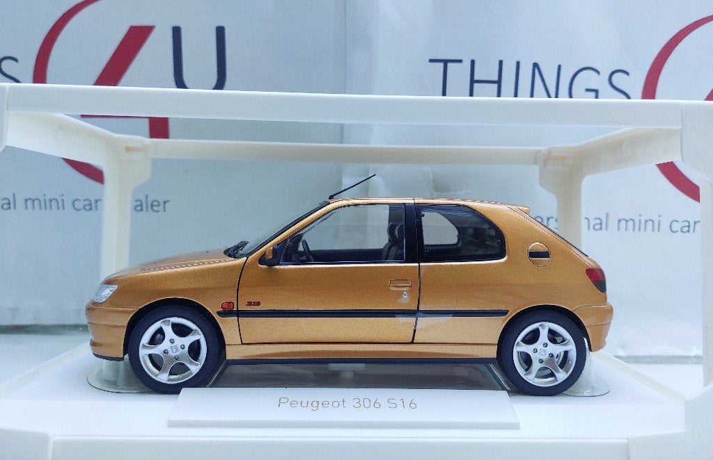 Norev 1:18 Peugeot 306 S16 1997 Blaze Yellow nieuw in doos, Ophalen of Verzenden, Nieuw, Auto, Norev