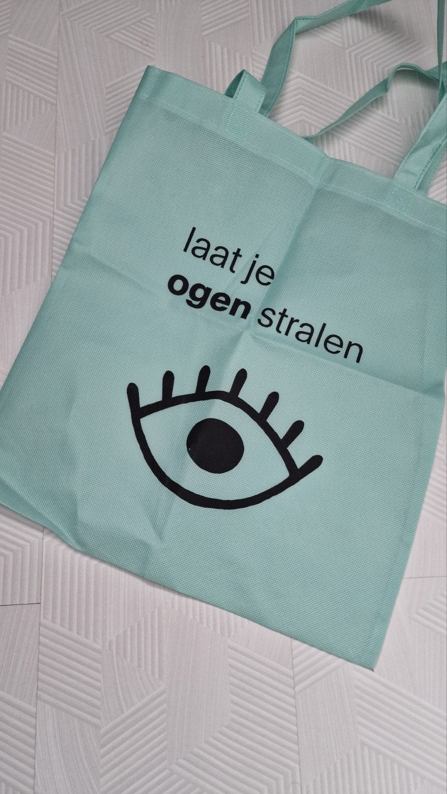Leuke nieuwe bedrukte tas - Laat je ogen stralen, Sieraden, Tassen en Uiterlijk, Tassen | Damestassen, Ophalen of Verzenden