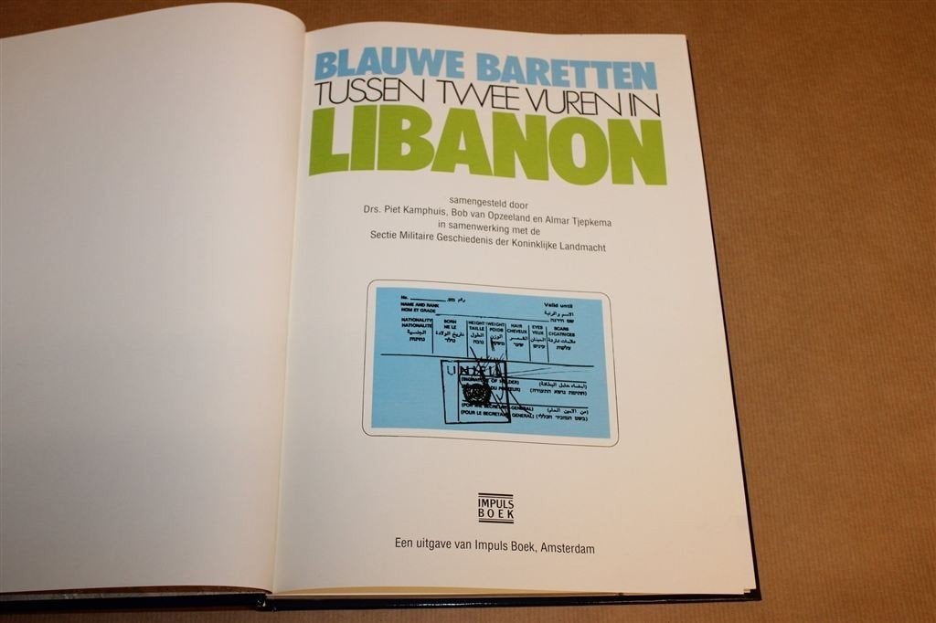 Blauwe Baretten — Nederlandse VN-Missie Libanon, Boeken, Ophalen of Verzenden, Gelezen