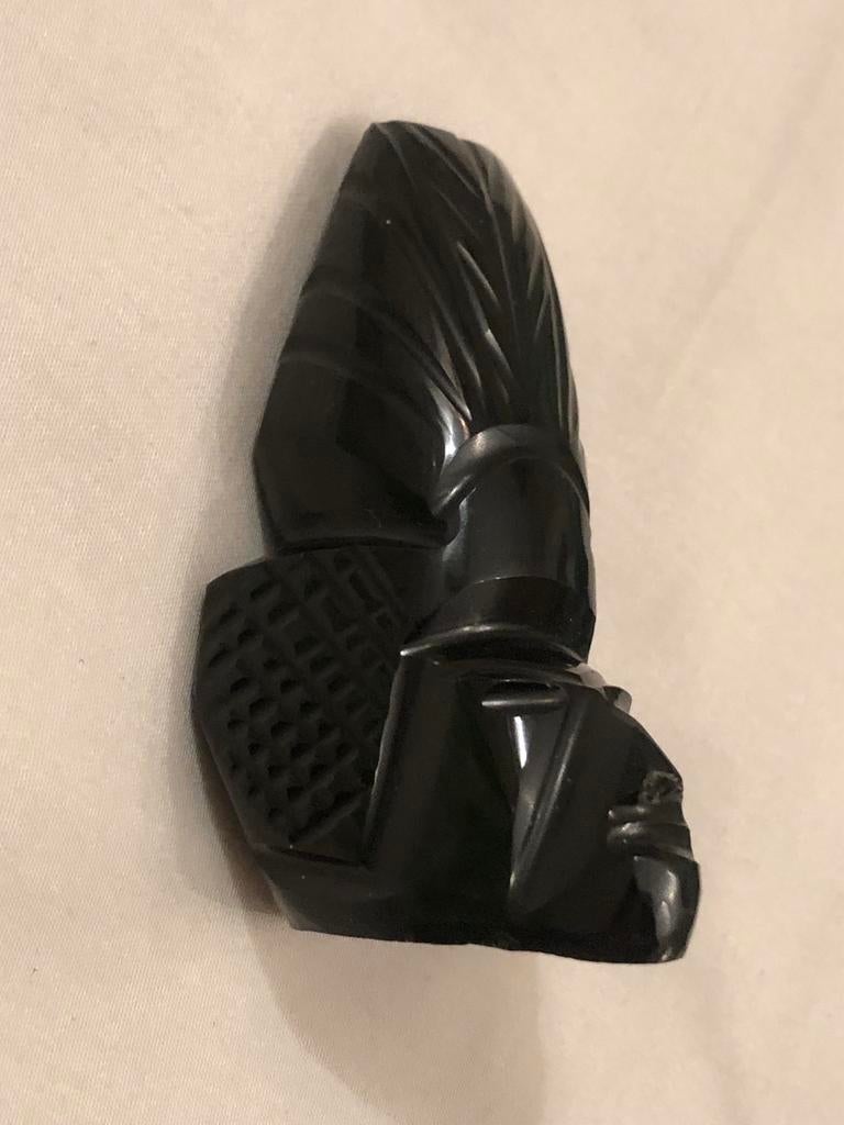 Goud obsidian Azteken beeldje uit Mexico, Ophalen of Verzenden