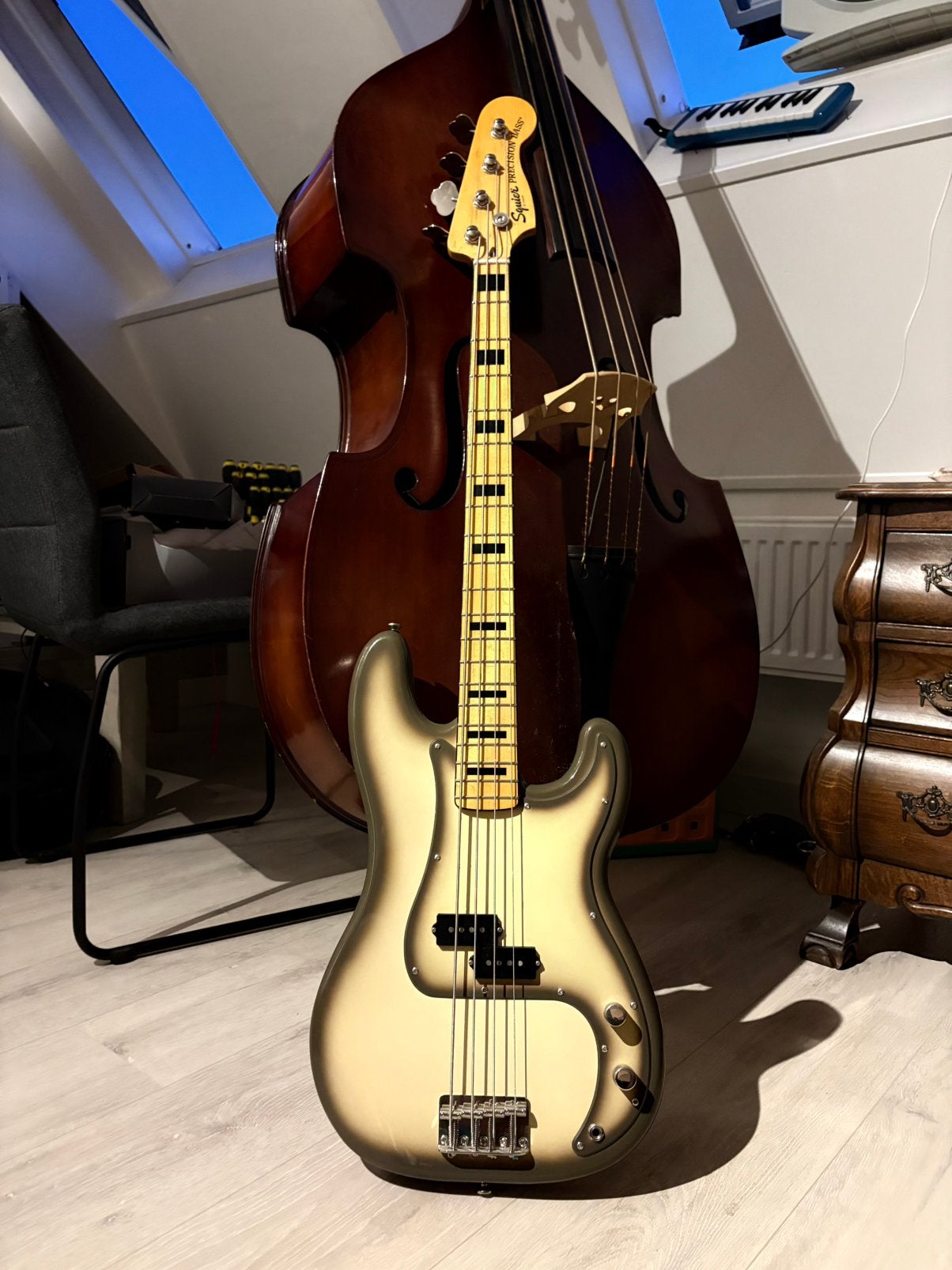 Squier CV 70s Precision (Limited run!) Antigua, Ophalen of Verzenden, Nieuw, Elektrisch
