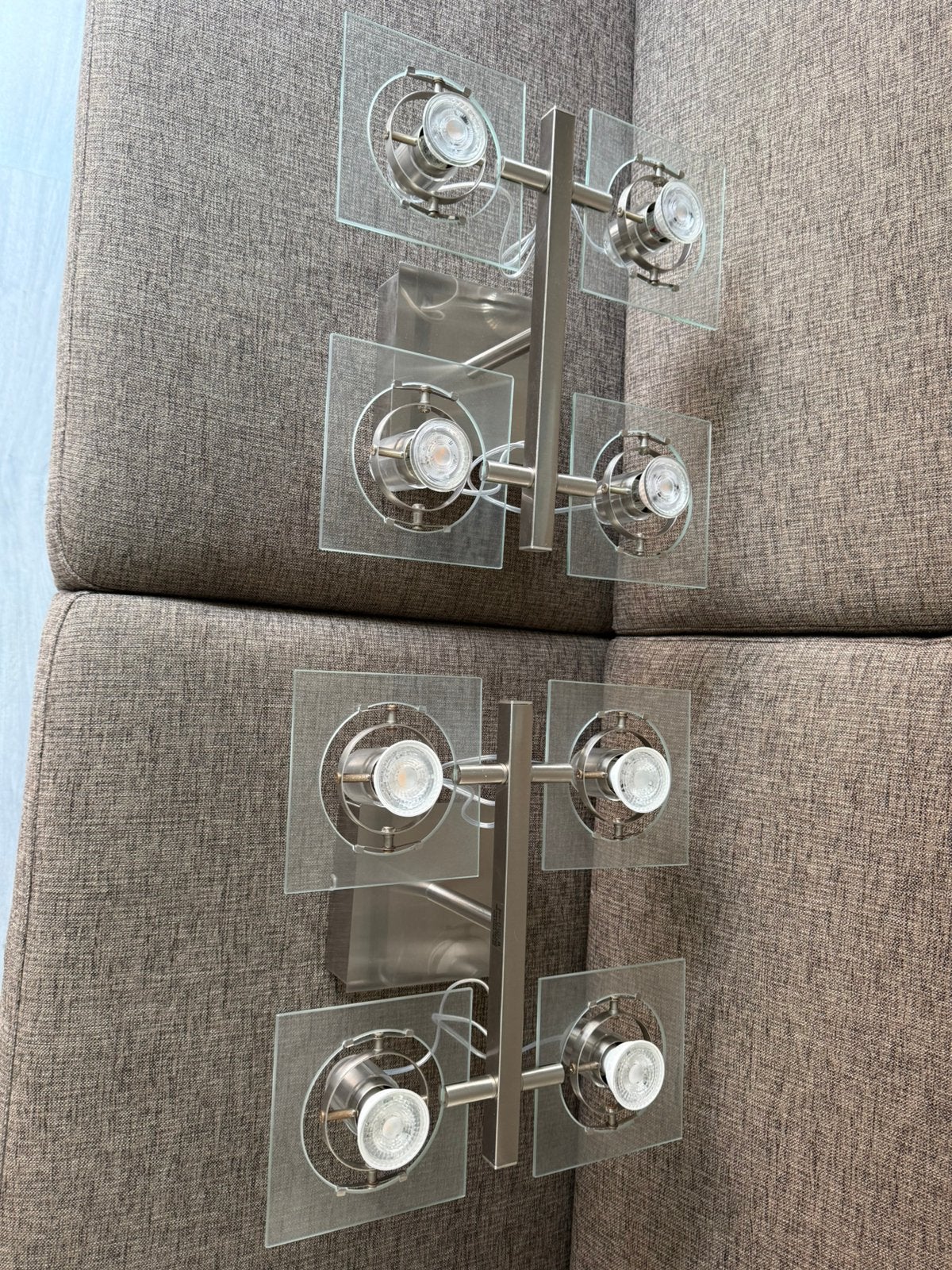 Spot verlichting met glas, Ophalen, Zilver, Gebruikt, Inclusief lichtbron