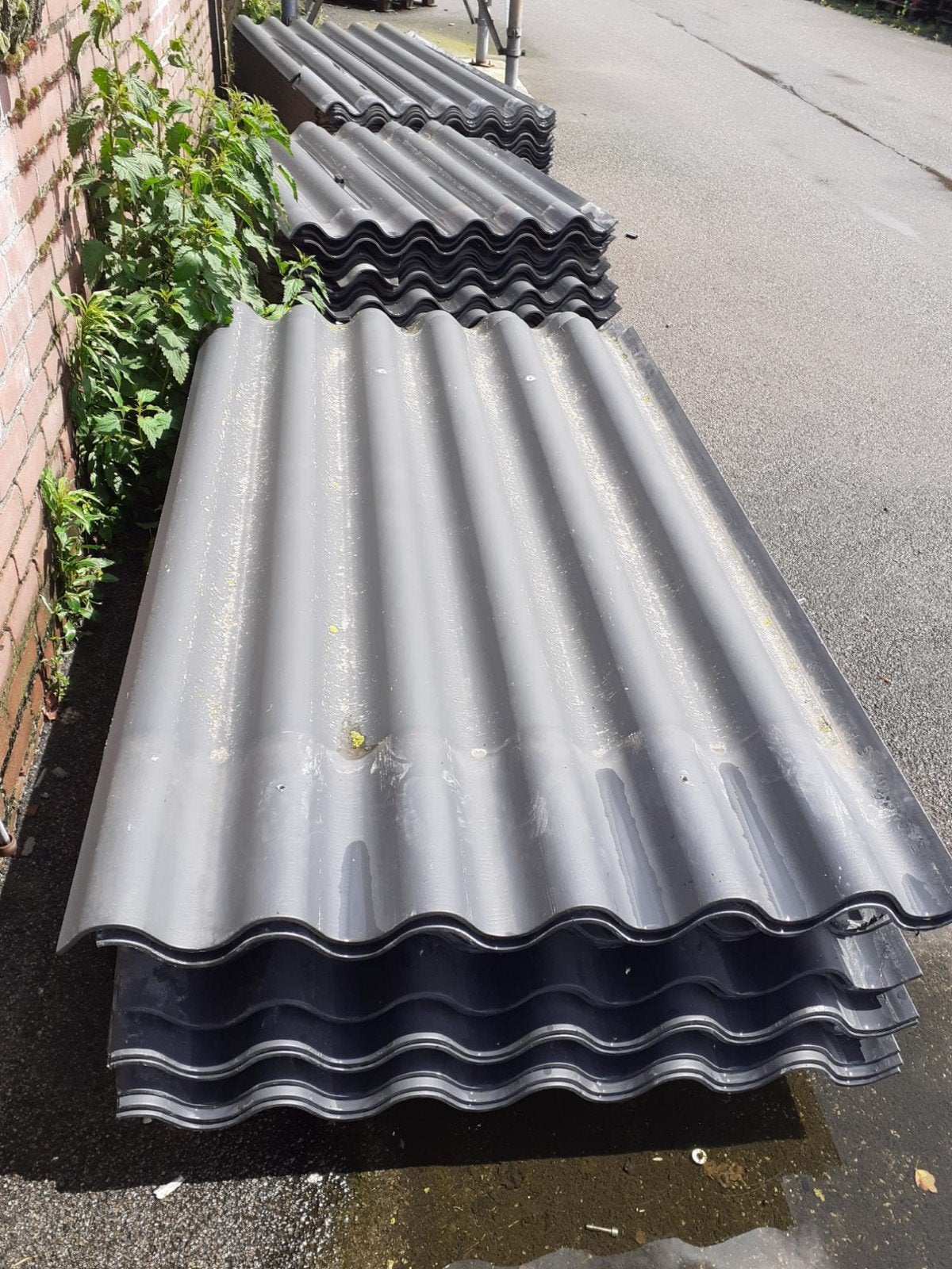 Golfplaten vezelcement, Ophalen of Verzenden, Zwart, 15 m² of meer, Golfplaat