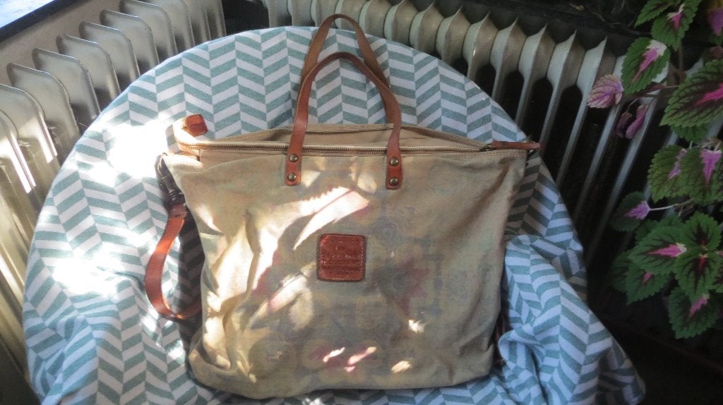 Campomaggi, canvas met leer, ruime reis tas, weekendtas, 40 tot 60 cm, Overige kleuren, Verzenden, Minder dan 35 cm
