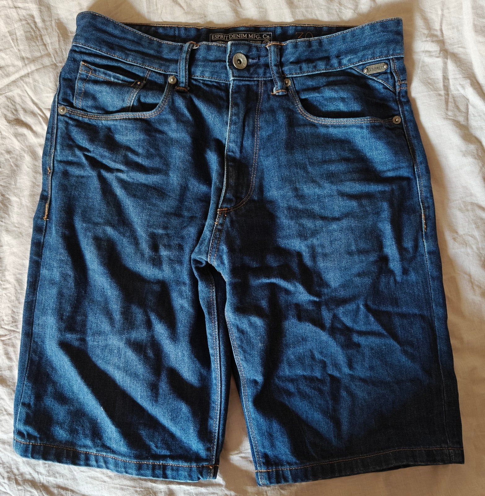 Esprit denim short maat 30, Blauw, W32 (confectie 46) of kleiner, Ophalen of Verzenden, Zo goed als nieuw
