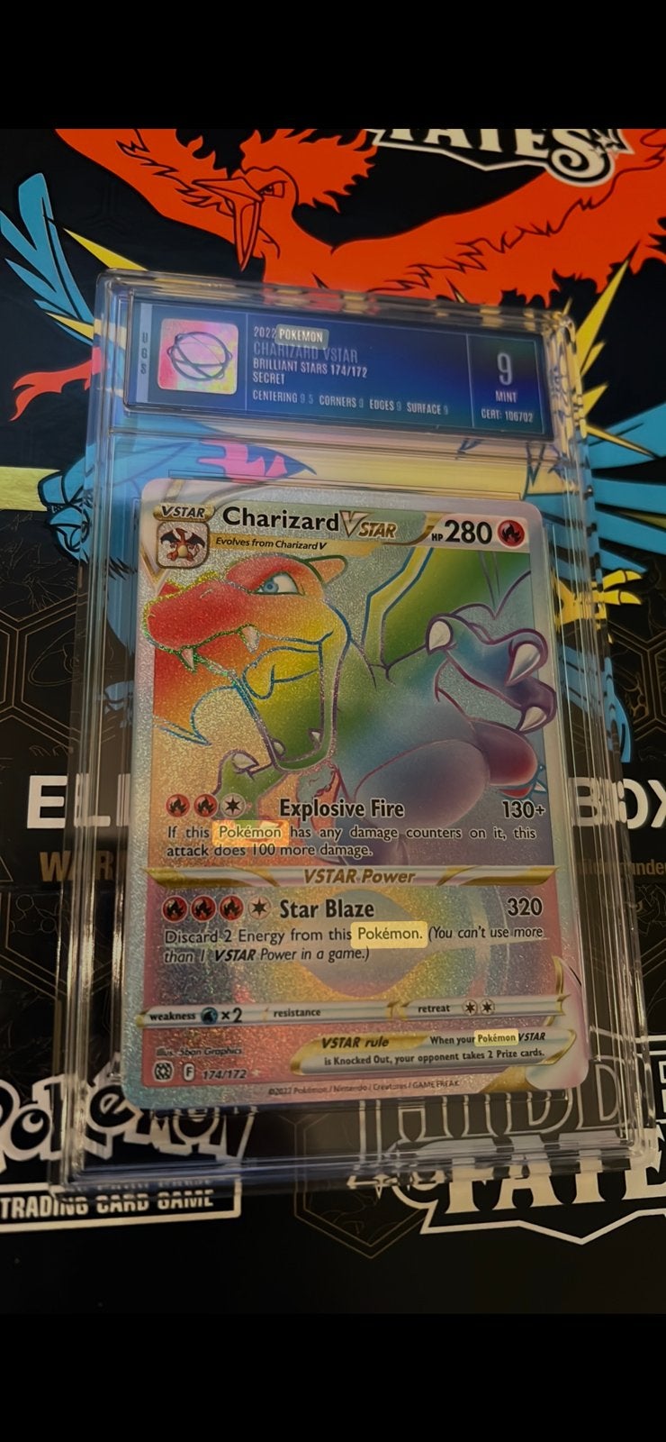 Charizard Rainbow Brilliant Stars UGS 9, Verzenden, Zo goed als nieuw