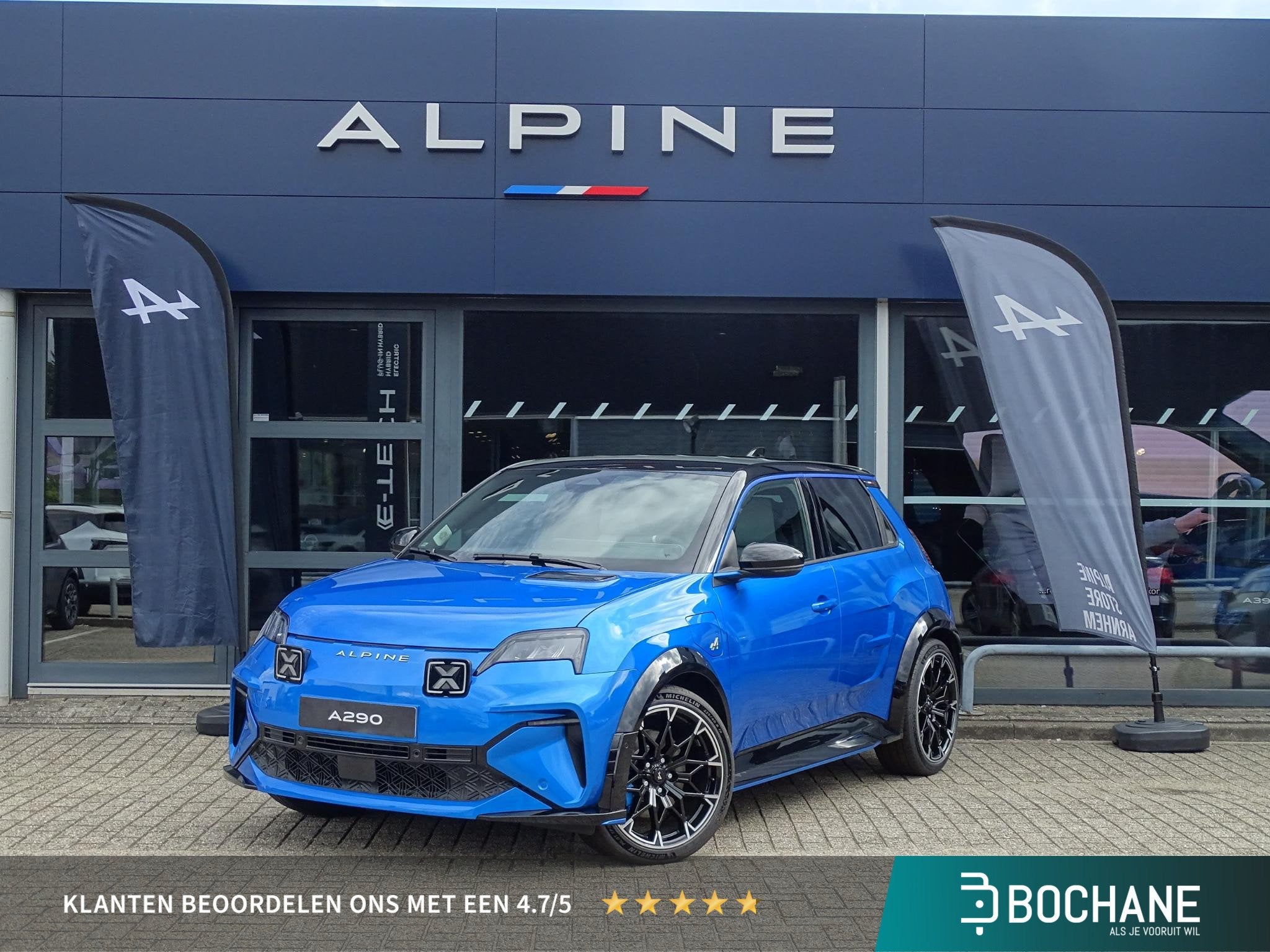 Alpine A290 GT Premium 52 kWh | Stoel & stuurverwarming | DE, Auto's, Huisgarantie, Met garantie (alle), Blauw, 380 km