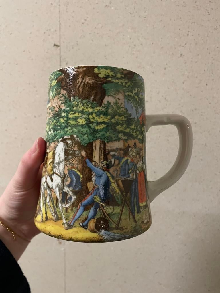 Antieke bier pul met opdruk, Ophalen of Verzenden, Zo goed als nieuw, Pul(len), Overige merken