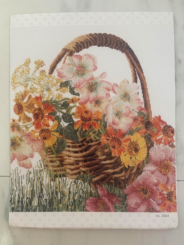 Thea Gouverneur Borduurpakket bloemen om af te maken, Ophalen of Verzenden, Zo goed als nieuw, Borduurpakket