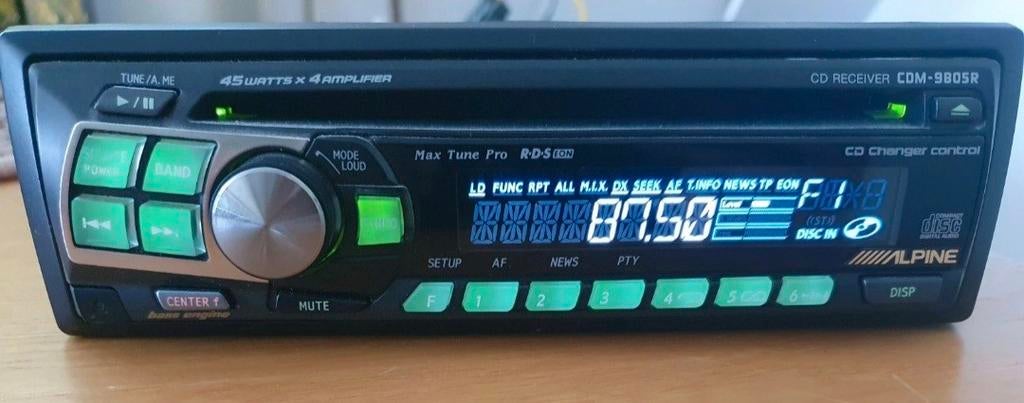 Alpine CDM 9805R autoradio met cd speler 45Wx4, Auto diversen, Autoradio's, Ophalen