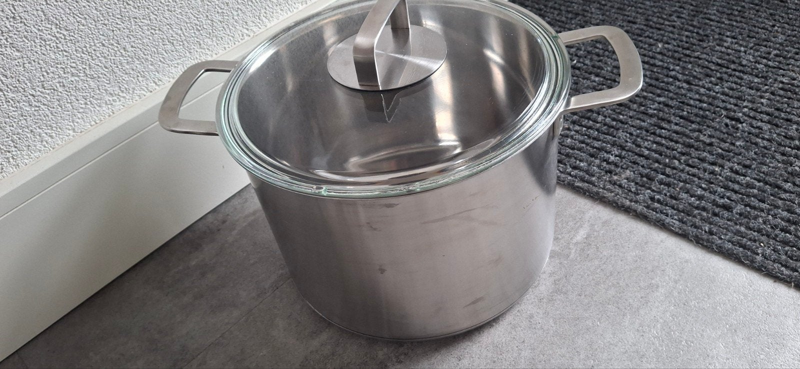 Grote 11 liter RVS soeppan met glazen deksel ikea, Ophalen of Verzenden, Zo goed als nieuw, Rvs, Kookpan
