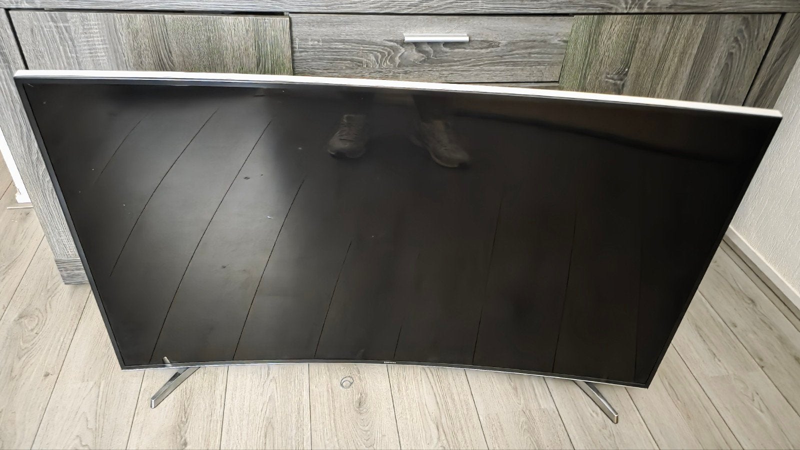 Samsung 4K, 55 inch curved smart tv LEES BESCHRIJVING, Ophalen, 50 Hz, Samsung, 100 cm of meer