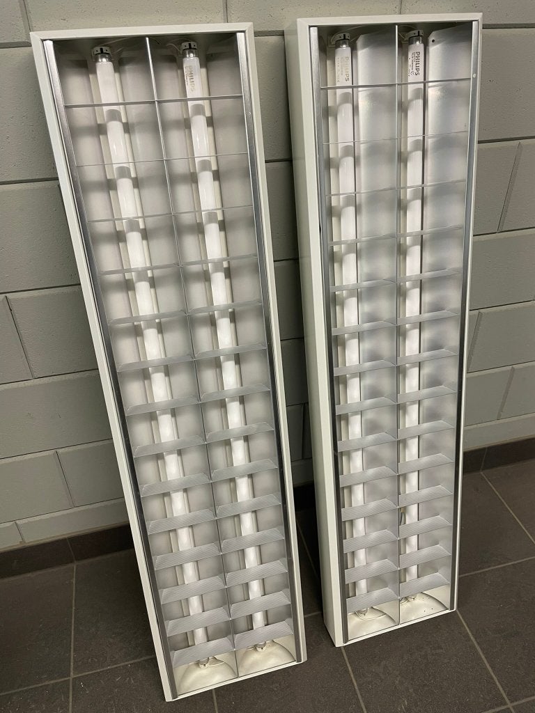 2x Norton opbouw TL armatuur 125,5 x 31 x 9 cm wit, Ophalen, Gebruikt, Overige stijlen, Inclusief lichtbron