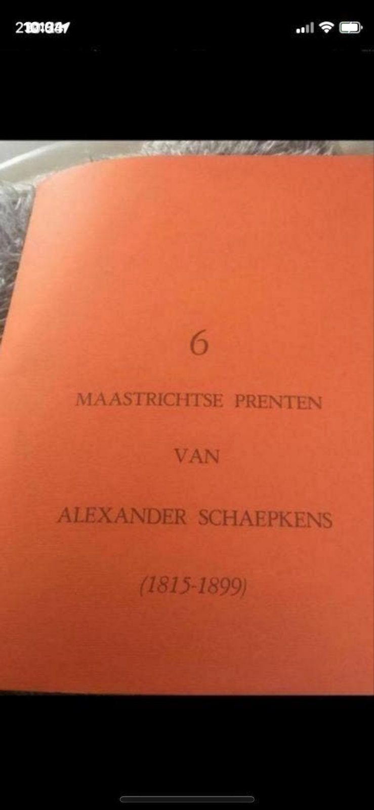 Maastrichtse Prenten van Alexander Schaepkens (1815-1899), Ophalen, Gelezen, Prentenboek