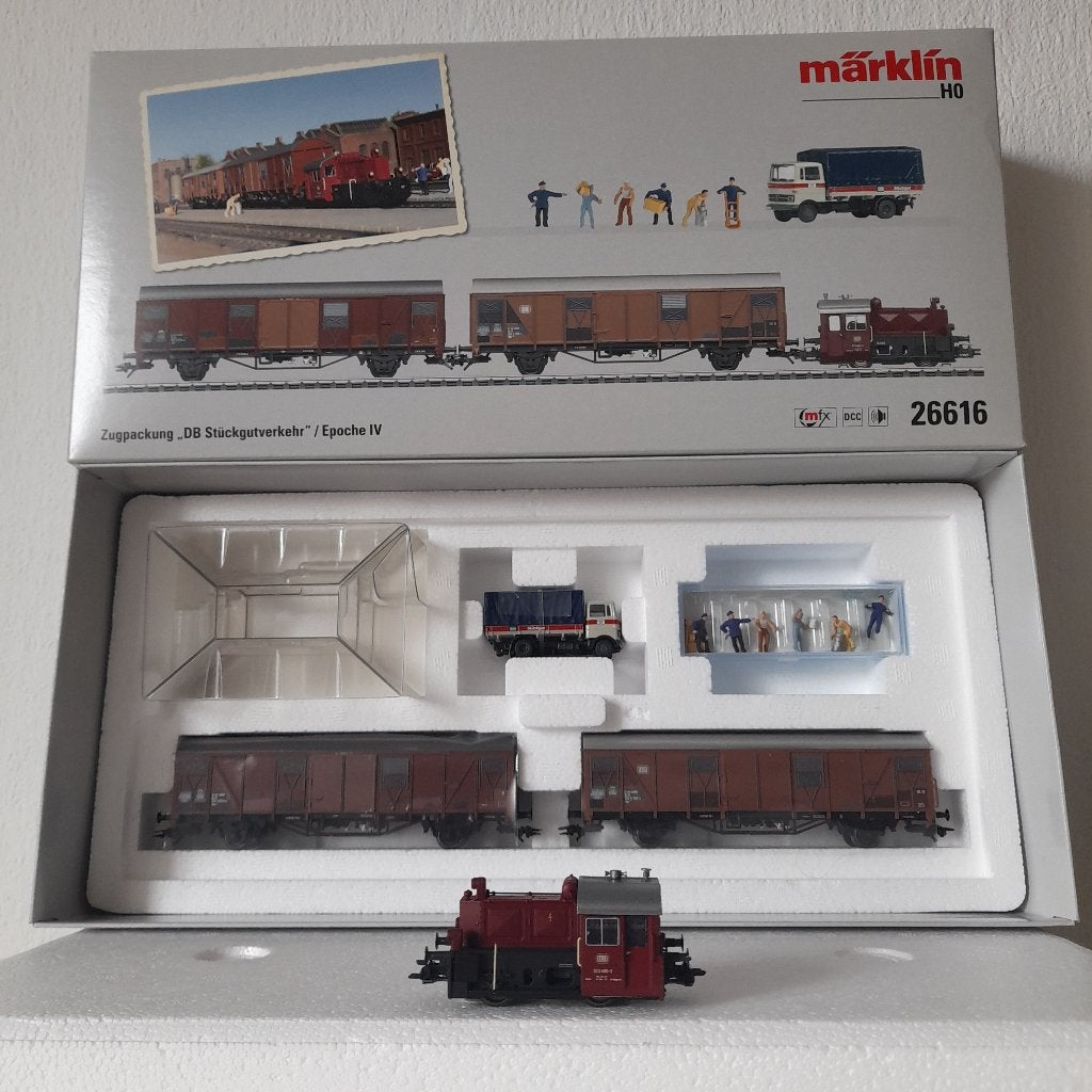 Te koop. Marklin 26616 - Treinset DB stukgoederenverkeer, Hobby en Vrije tijd, Wisselstroom, Treinset, Nieuw, Ophalen of Verzenden