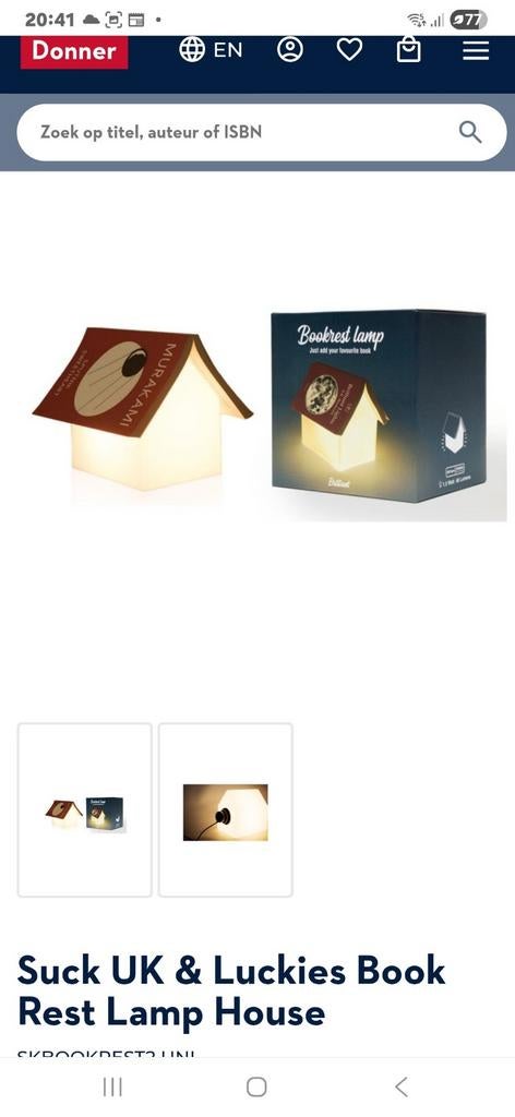 Bookrest- leeslamp- bedlamp-houseshaped- readinglamp!, Ophalen of Verzenden, Zo goed als nieuw, Ultra HD (4K)