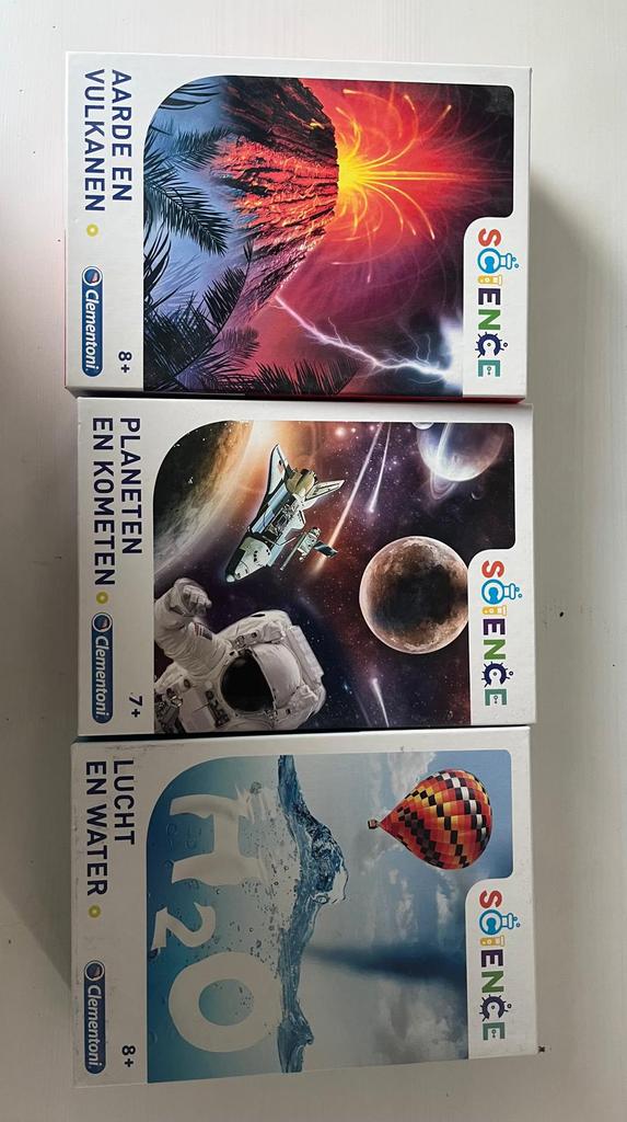 3 verschillende dozen met proefjes van science, Verzenden, Minder dan 500 stukjes, Gebruikt, Overige typen
