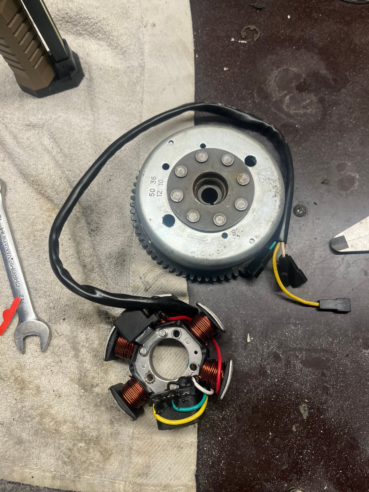 Derbi ontsteking vliegwiel stator, Ophalen, Zo goed als nieuw, Blok
