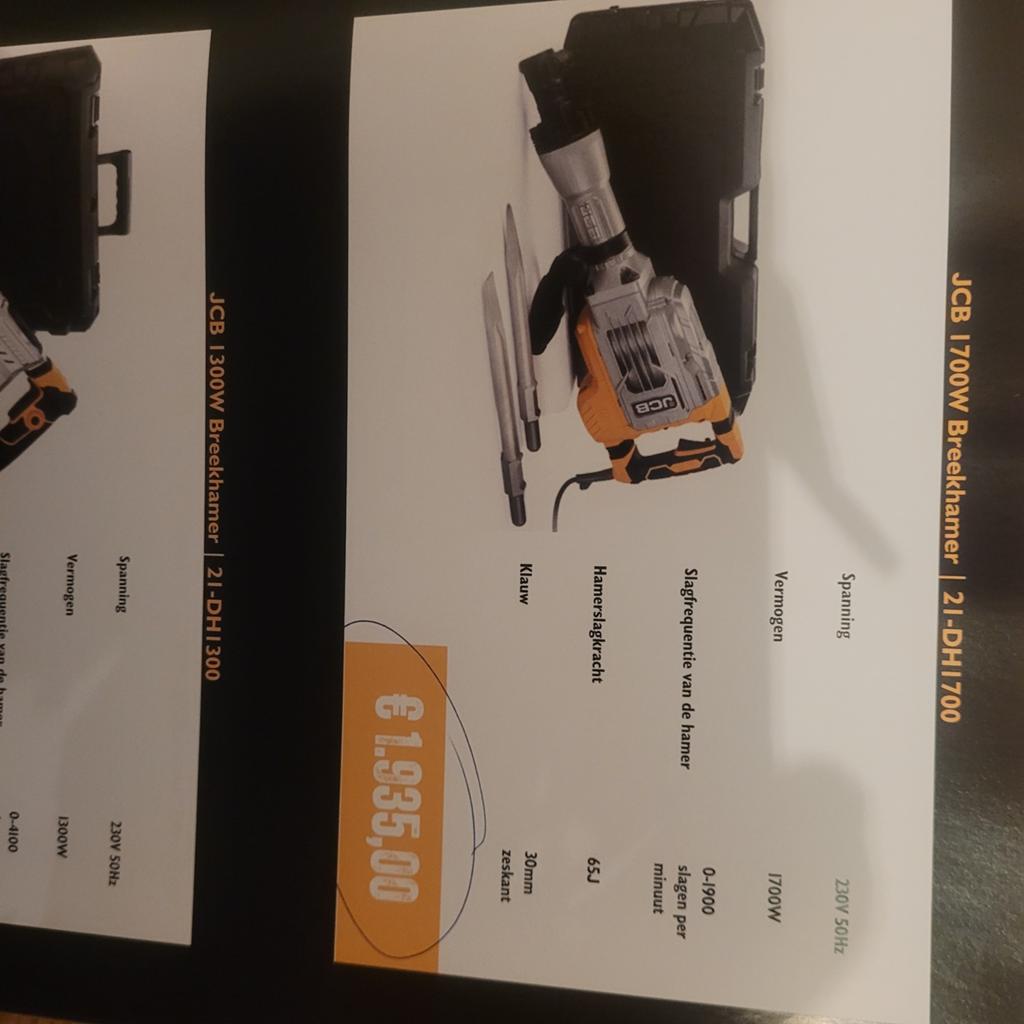 JCB 1700 w Breekhamer NIEUW, Ophalen of Verzenden, Nieuw