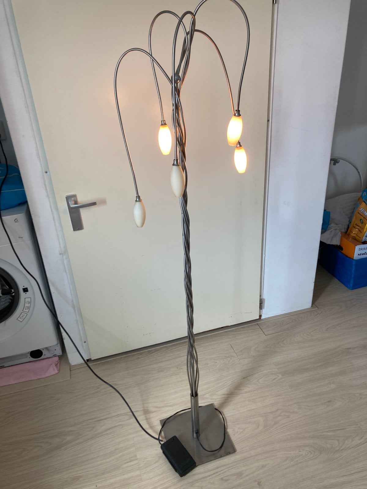 Staande schemerlamp rvs, Ophalen, Zo goed als nieuw, 150 tot 200 cm