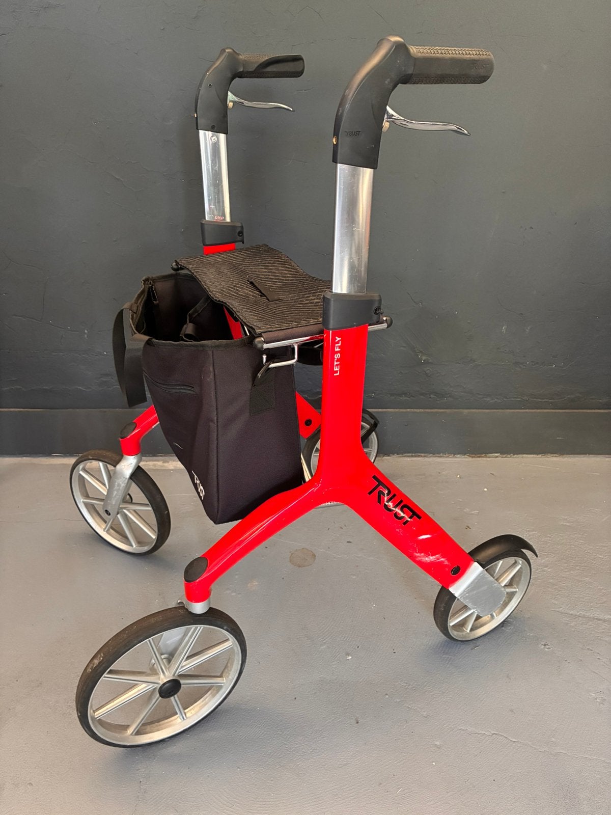 Nog prima rode Trust rollator. Enkele kleine beschadigingen, Diversen, Rollators, Ophalen, Zo goed als nieuw