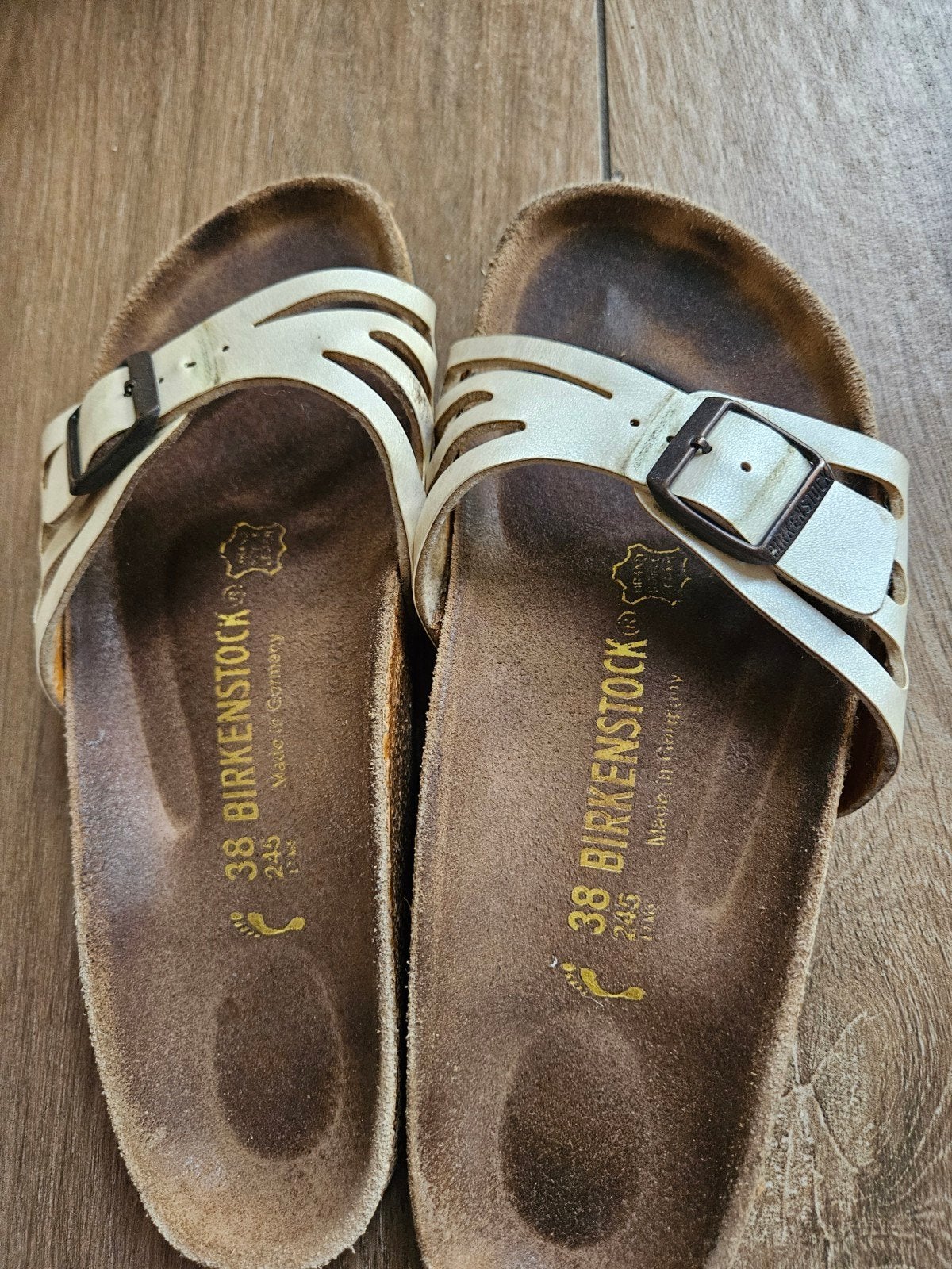 Birkenstock slipper slippers maat 38 39, Ophalen of Verzenden, Gedragen, Wit