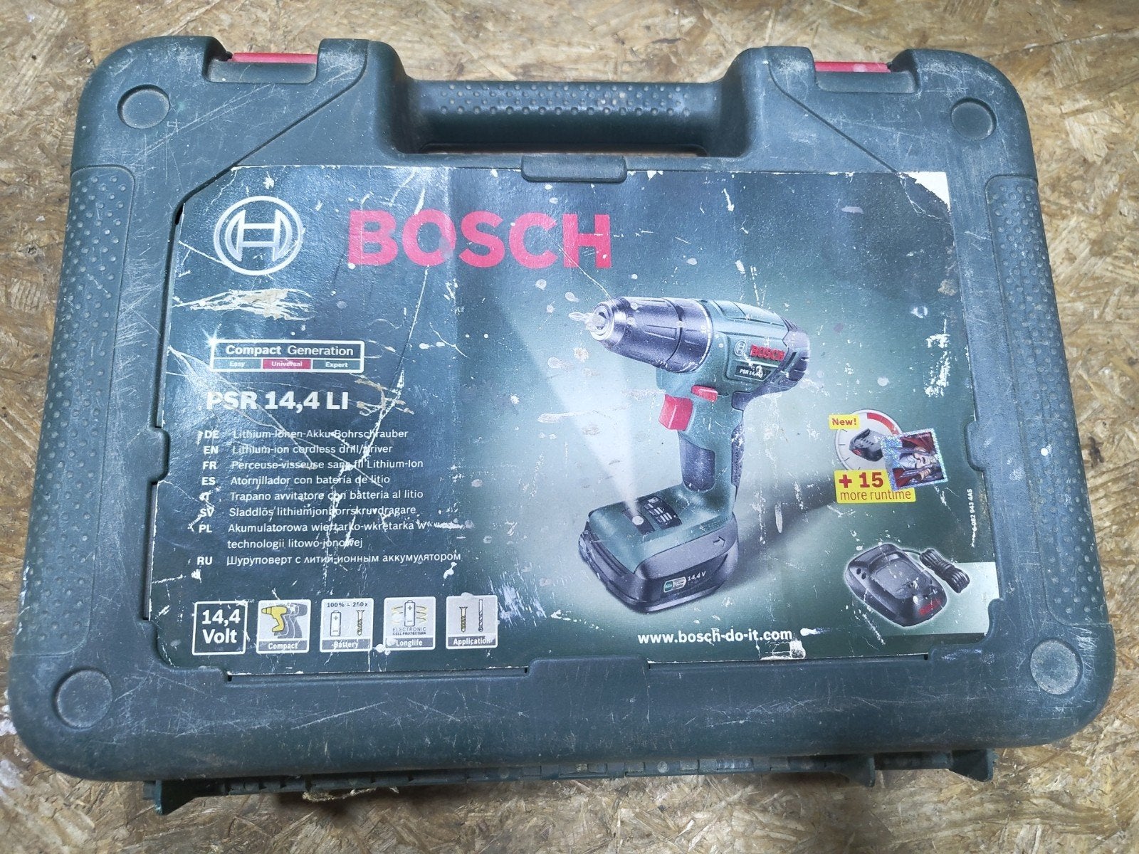 Bosch PSR 14,4 LI-2 Accuboormachine met lader en koffer, Doe-het-zelf en Verbouw, Gereedschap | Boormachines, Ophalen of Verzenden