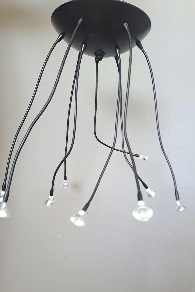 Design plafondlamp zwart, Ophalen, Zo goed als nieuw, Metaal, Minder dan 50 cm
