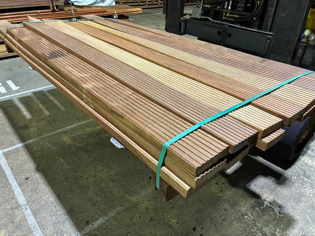 Hardhout Azobe planken vlonderplanken terrasdelen 35x138mm, Tuin en Terras, Ophalen, Nieuw, Hout