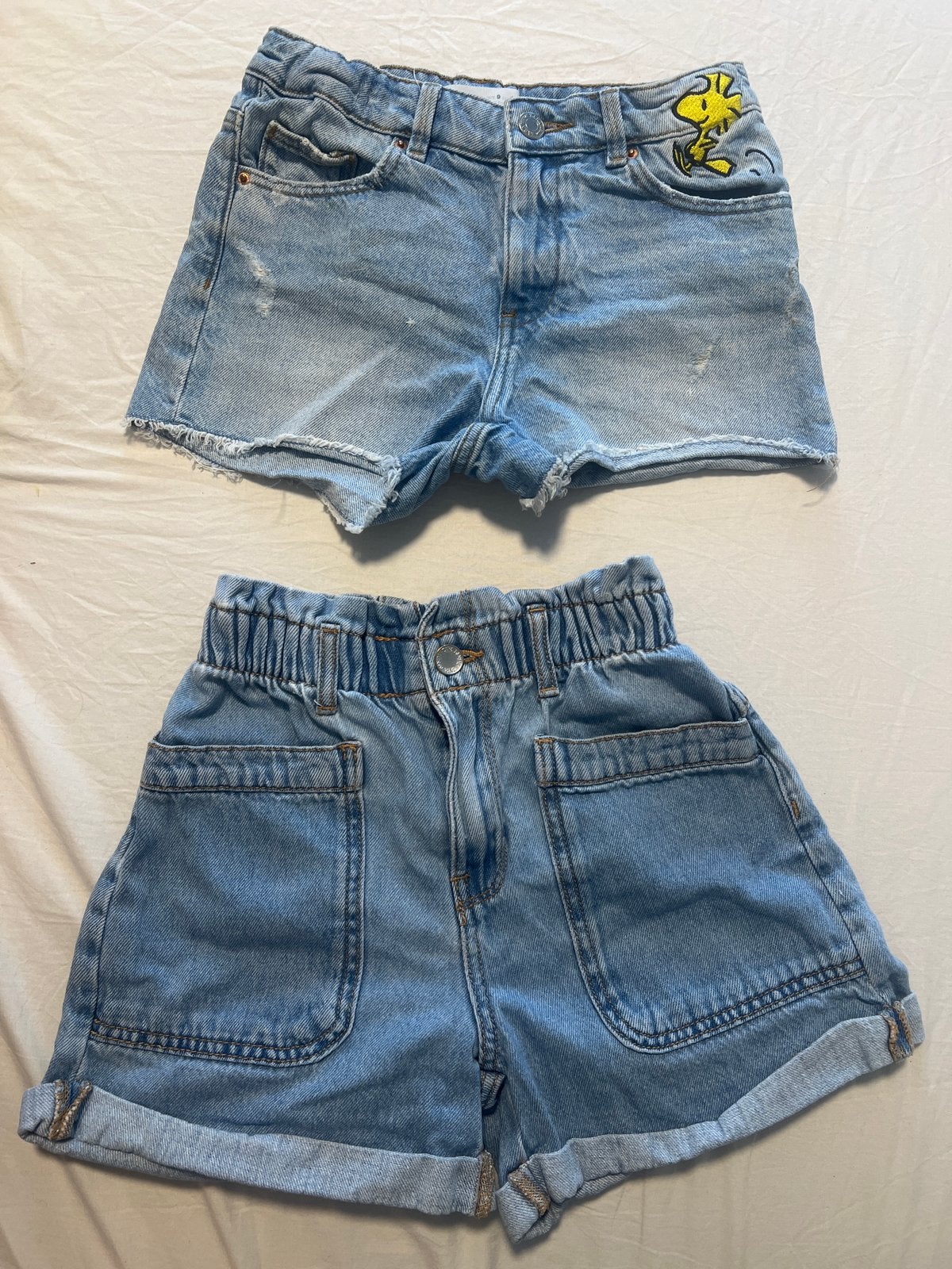 2x Zara korte spijkerbroekjes maat 134/140, Ophalen of Verzenden, Gebruikt, Jongen of Meisje