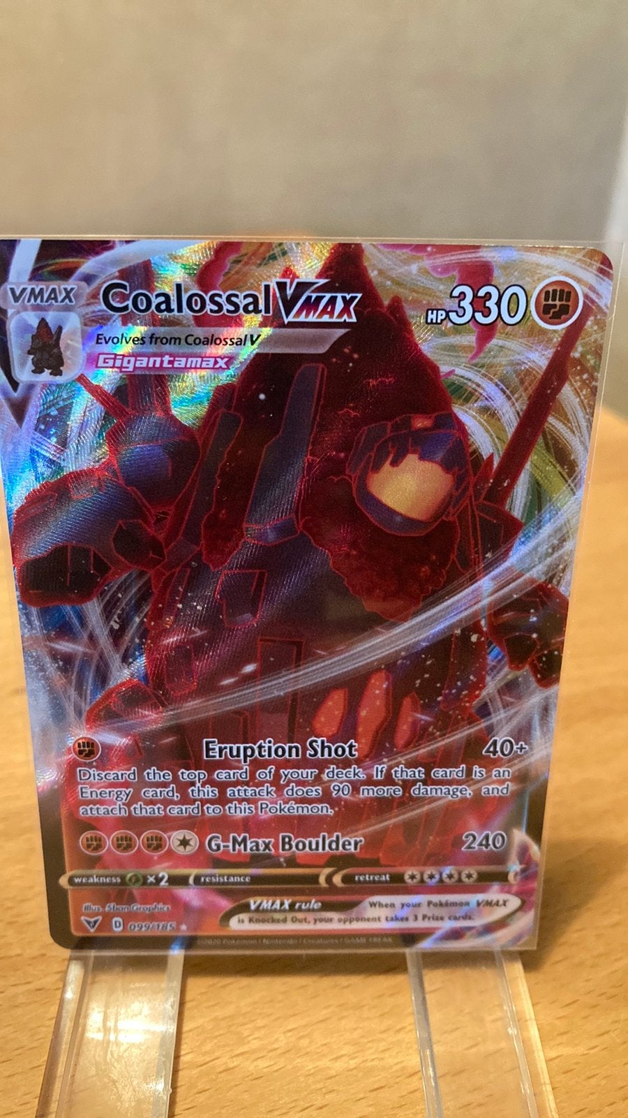 Pokemon Coalossal V Max 99/185 Vivid Voltage 4,00 euro, Ophalen of Verzenden, Zo goed als nieuw