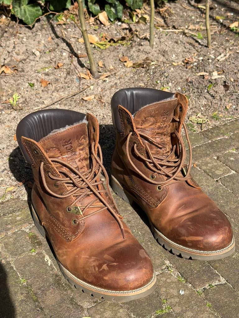 🥾 Panama Jack Heren Wandelschoenen – Maat 42, Leer, Ophalen, Zo goed als nieuw, Schoenen