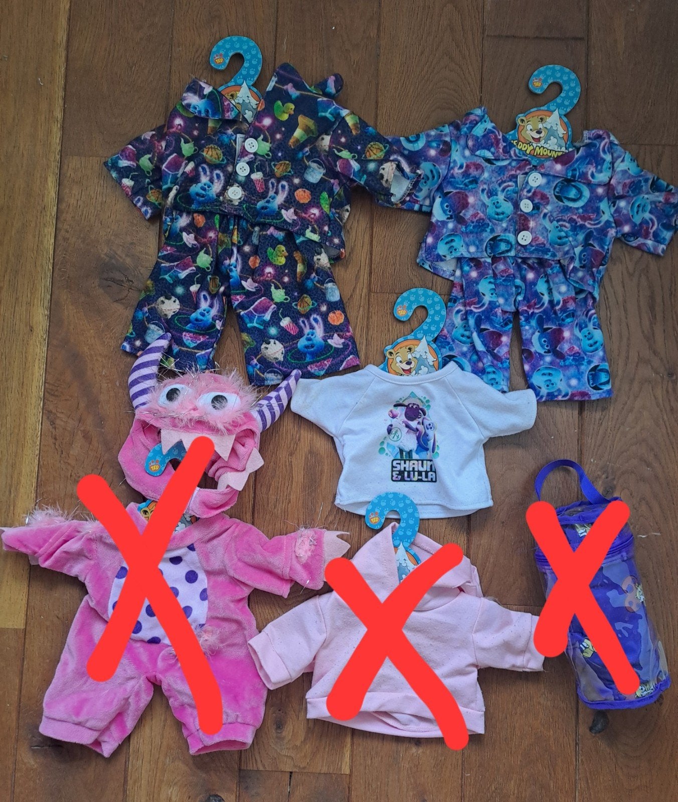 Teddy mountain build a bear kleding pakjes voor knuffels, Ophalen of Verzenden, Zo goed als nieuw, Jongen of Meisje