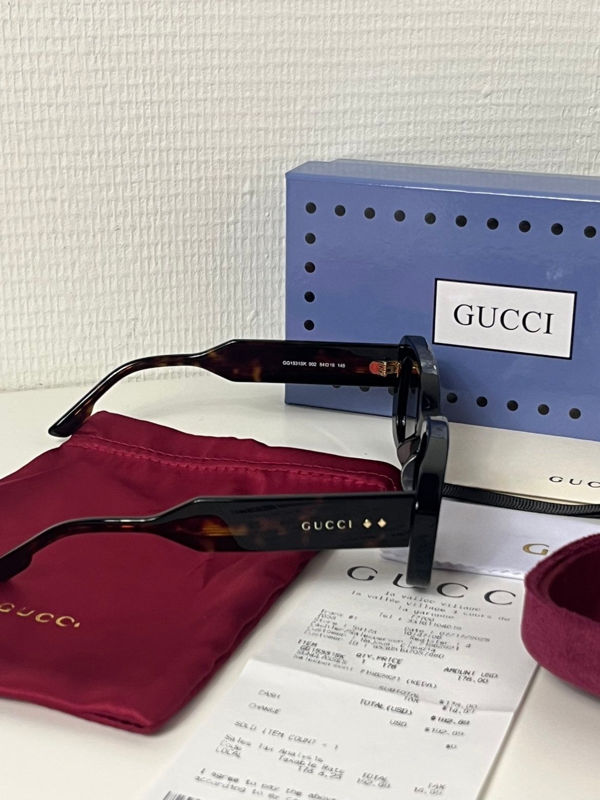 Gucci zonnebril, Ophalen of Verzenden, Zo goed als nieuw, Zwart, Ray-Ban