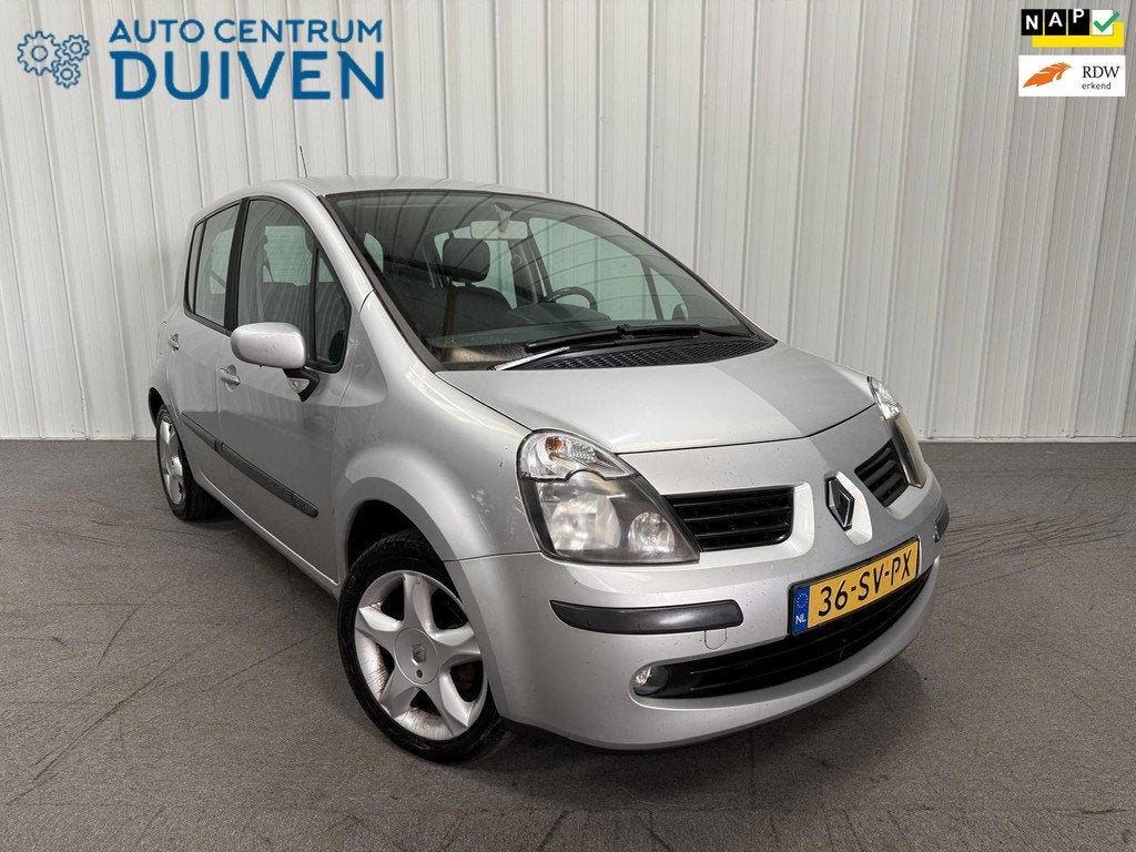 Renault Modus 1.6 Privilège | Nieuw APK | Airco | Trekhaak, Voorwielaandrijving, Zwart, 4 cilinders, Lichtsensor