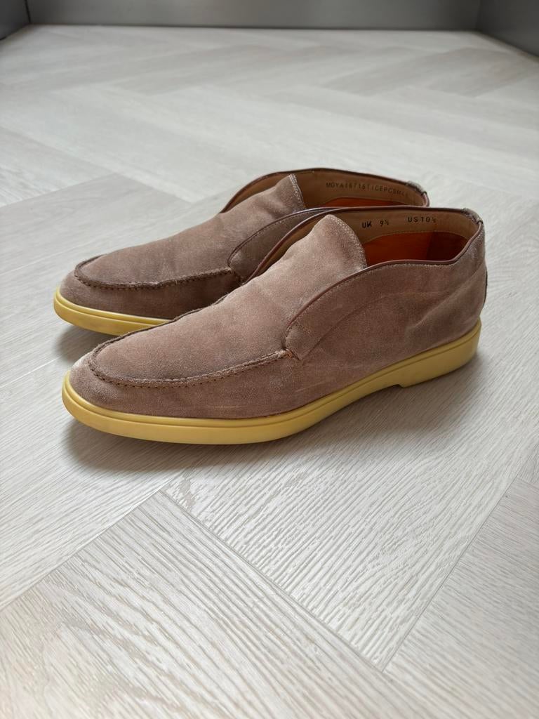 Prachtige weinig gedragen Santoni UK maat 9,5 maat 44 NL, Loafers, Bruin, Ophalen of Verzenden, Gedragen