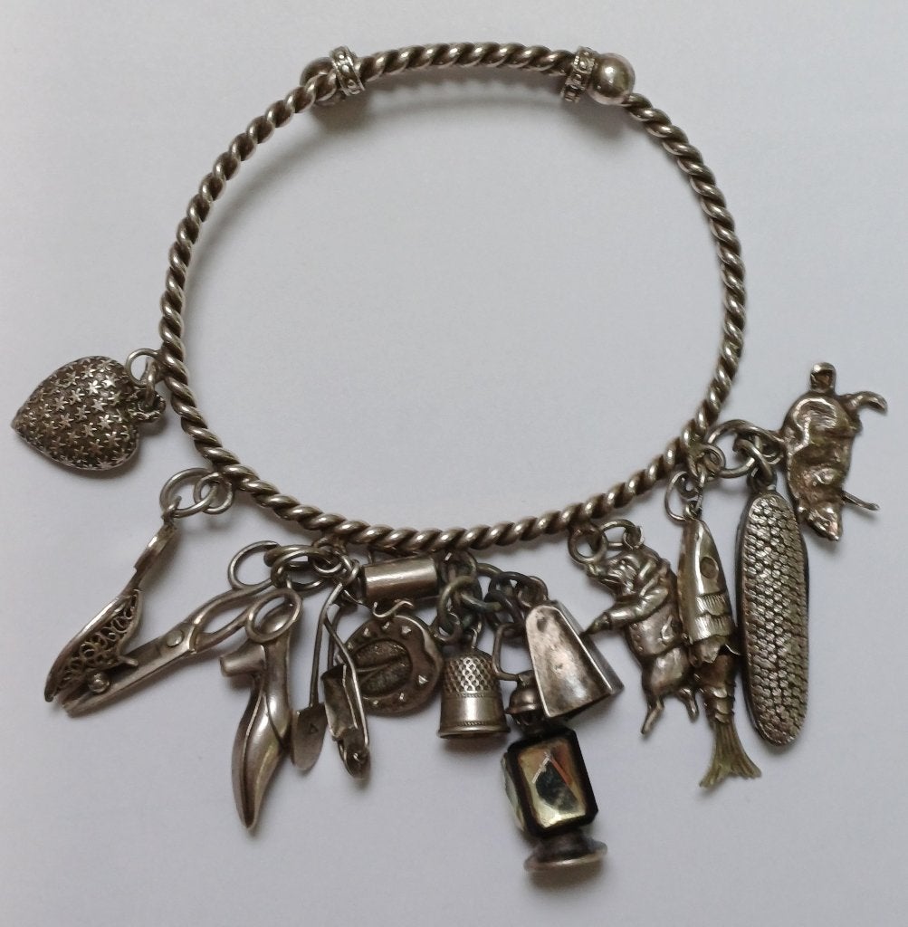 Zilveren bedelarmband, Gebruikt, Ophalen of Verzenden, Met bedels of kralen, Zilver
