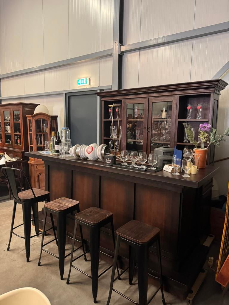 Huisbar thuisbar mancave toog café kantine kroeg barretje, Ophalen of Verzenden, Zo goed als nieuw, Inclusief barstoelen