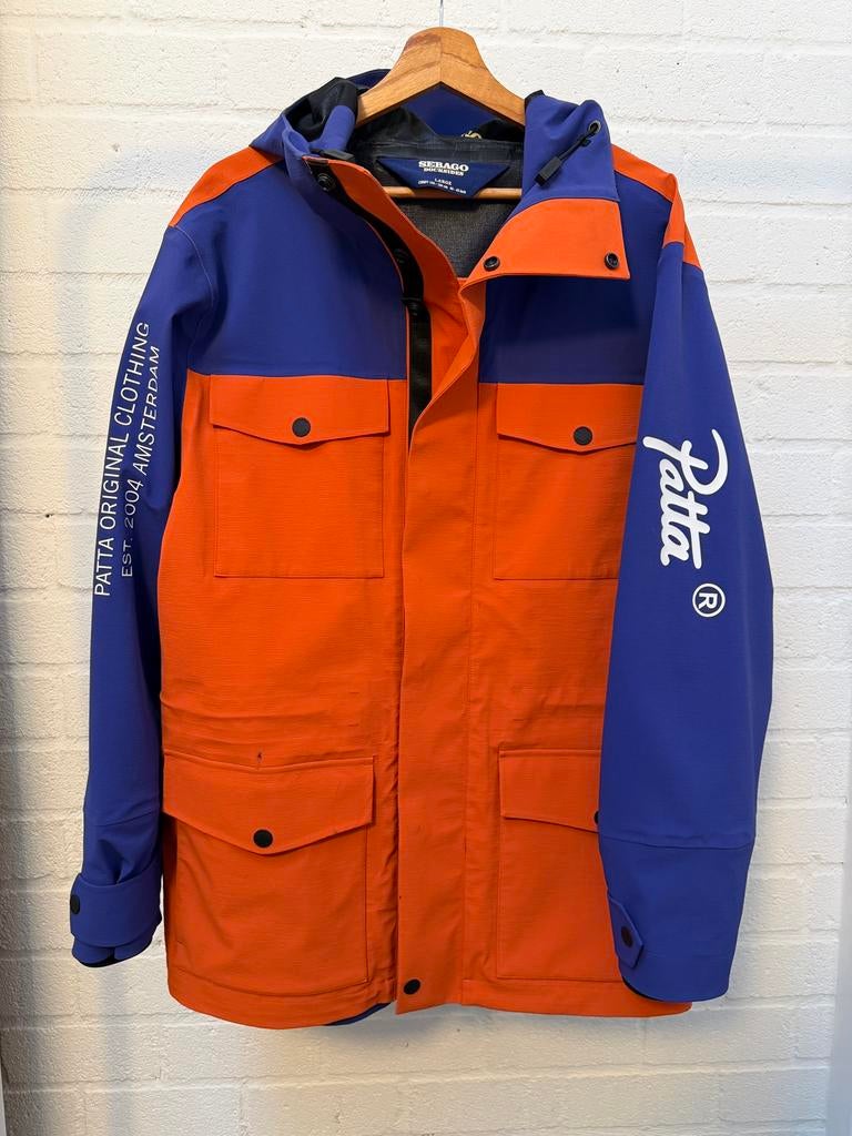 Patta Sebago jas, Kleding | Heren, Ophalen of Verzenden, Gedragen, Maat 52/54 (L), Oranje