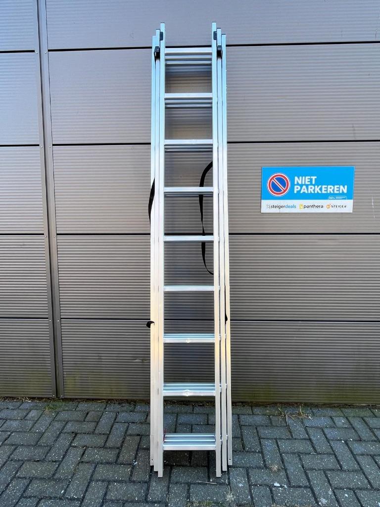 Panthera 3delige ladder 3x9 - Enkele schade als NIEUW! (#15), Doe-het-zelf en Verbouw, Ladders en Trappen, Ophalen, Zo goed als nieuw