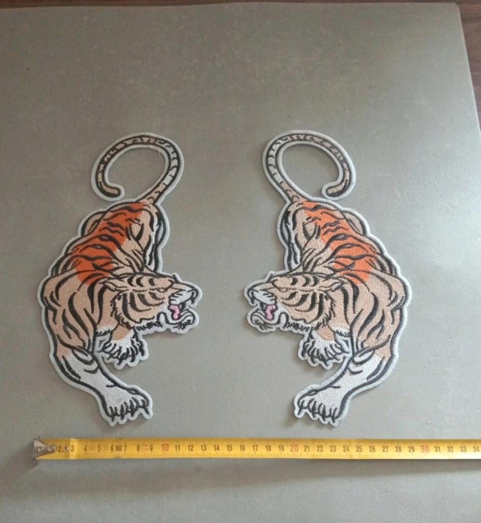 2x patch, tijger, Ophalen of Verzenden